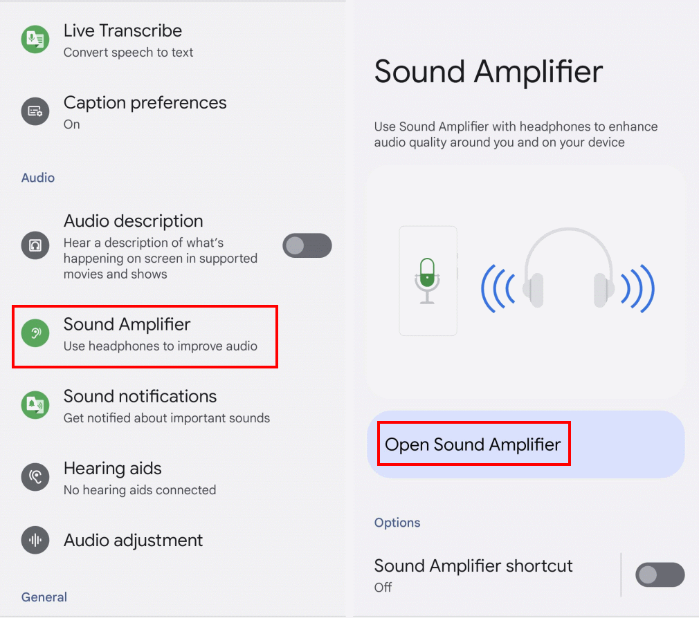 Tap Sound Amplifier then Open Sound Amplifier